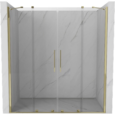 Mexen Velar Duo плъзгаща врата за душ кабина 170 cm, прозрачна, златна - 871-170-000-02-50 (871-170-000-02-50)