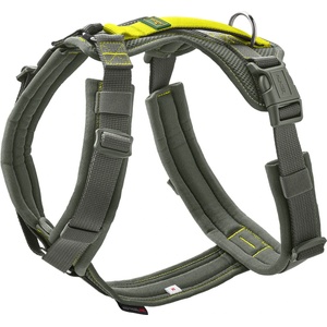 HUNTER Нагръдник за куче Hunter Maldon 3.0 Dog harness - Dark Grey / Yellow - размер XS Hals 31 - 49 cm, Bauch 34 - 49 (057-0533-0211)
