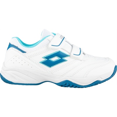 Lotto COURT LOGO JR VELCRO biela, tyrkysová