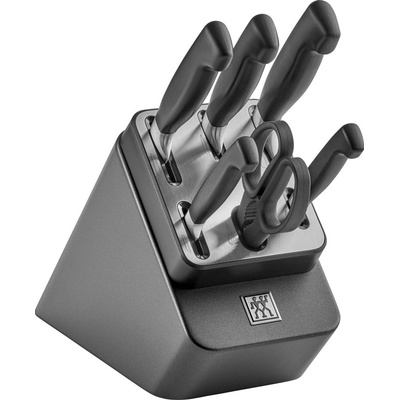 Zwilling Four Star Set Samoostriaci blok s nožmi antracitový 7 ks