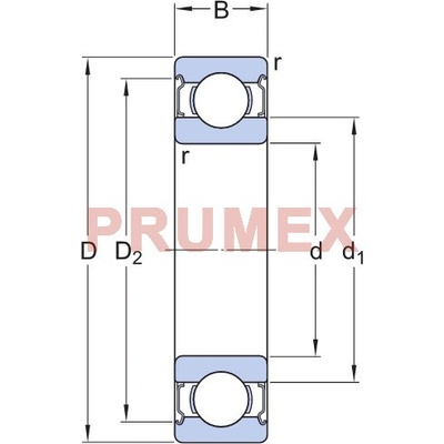 SKF W 6204-2RS1/VP311 nerezové kuličkové ložisko