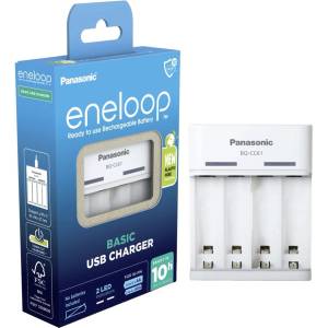 Panasonic Зарядно у-во за батерии Panasonic Eneloop BQ-CC61USB, за до 4бр. батерии AA, AAA Зарядно за батерии