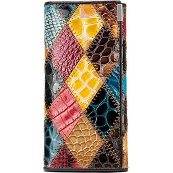 Delis Дамски портфейл Candence PT1154, естествена кожа, многоцветна шарка (PT1154)