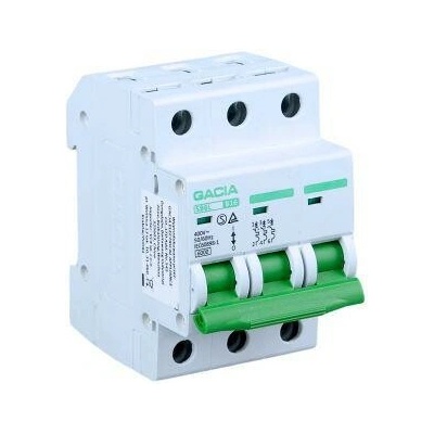 Istič, 6kA, B, 3 póly, 50A GACIA SB6L B 3P 50A
