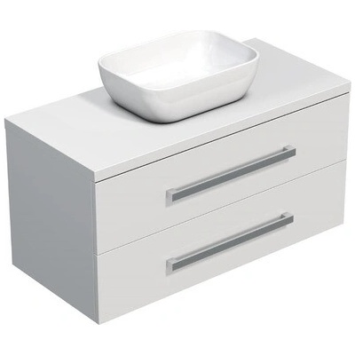SAT Koupelnová skříňka s deskou Cube Way bílá lesk CUBE461003BISAT45