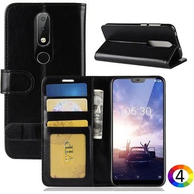 Nokia 6.1 Plus / X6 (2018) Magnetic Wallet Кожен Калъф и Протектор