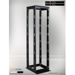 Mirsan Комуникационен шкаф MIRSAN MR. OPR26UDF66.01, OPEN RACK DOUBLE FRAME, 535 x 660 x 1200 мм, D=660 мм / 26U, отворен, черен (MR.OPR26UDF66.01)