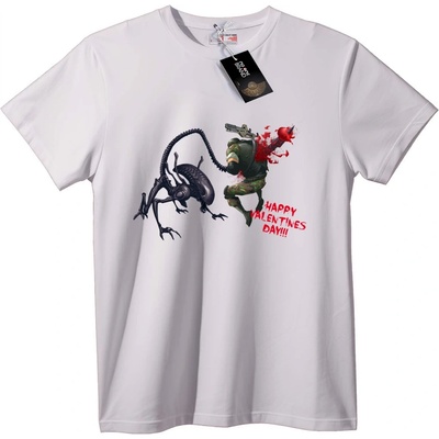 NOONEBRAND Тениска Alien за Свети Валентин - 2XL, Black