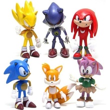 Figurky na dort 6ks ježek Sonic 6cm Cakesicq