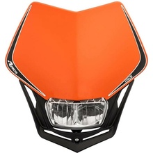UNI přední maska včetně světla V-Face FULL LED, RTECH (oranžová/černá)