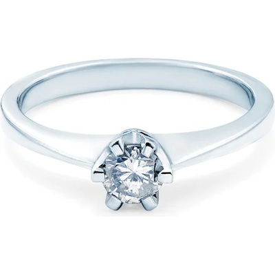 SAVICKI Годежен пръстен Solitaire: бяло злато. диамант