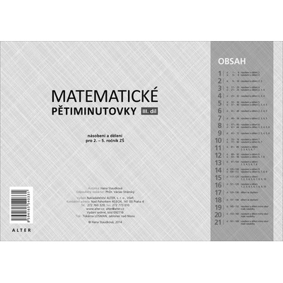 Matematické pětiminutovky - III. díl