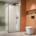 Radaway Modo F II душ кабина, матово-прозрачна, черна, 75 см, закалено стъкло 8 мм (10409075-54-01)