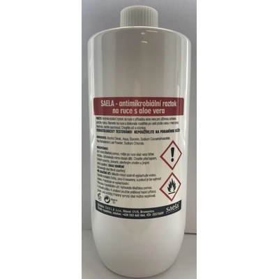 Saela antimikrobiální čistící roztok na ruce s aloe vera 1000 ml