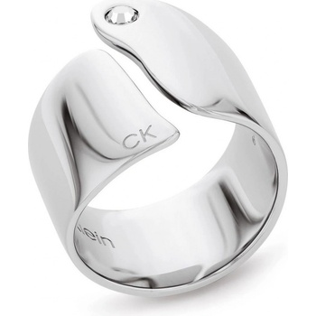 Calvin Klein ocelový prsten s krystalem Cherished 35000664