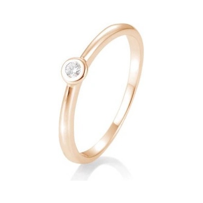 Sofia Diamonds prsteň z ružového zlata s diamantom BE41 85771 6 R