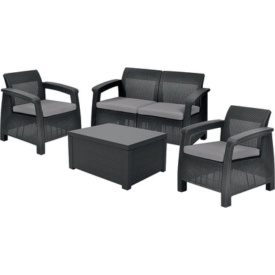 ALLIBERT CORFU SET BOX antracit/sivá