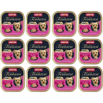 Animonda Vom Feinsten Adult Mini teľacie šunka a bazalka 12 x 100 g