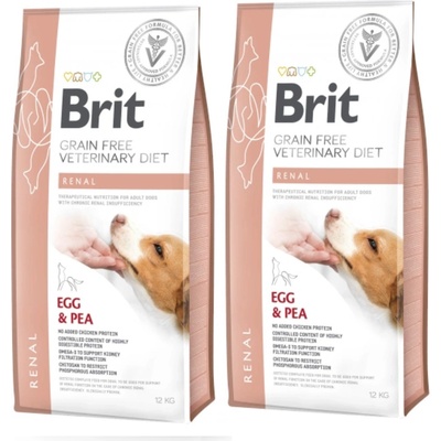 Brit Grain Free veterinary diets dog Renal 2 x 12 kg