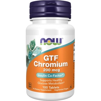 NOW GTF Chromium, 200 mcg, 100 таблетки, Now