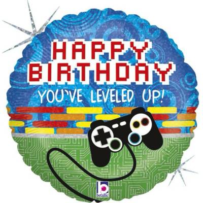 Grabo Kruh s ovládačom HB "You've Leveled Up!" 18" 46 cm fóliový balónik