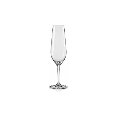 Bohemia Crystalex Комплект 2 бр. чаши от кристалин за шампанско Bohemia Crystalex Amoroso 200 мл (0109150-40651-CX7)
