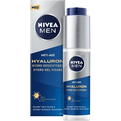Nivea Hydro Gel Visage Men Hyaluron Anti-Age 50 ml