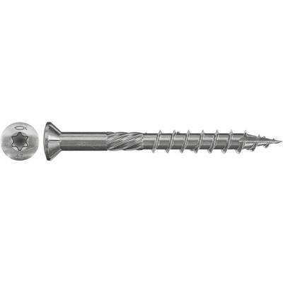 Terasový vrut FISCHER 5x80 TORX T20 NEREZ A2 zápustná hlava (100 ks/bal)