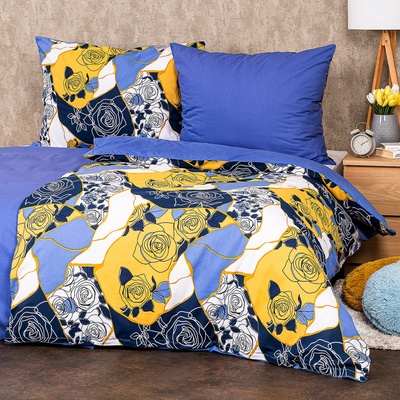 4Home bavlna obliečky Blue rose 200x240 2x70x90