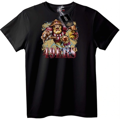NOONEBRAND Тениска на 49ERS викинг футбол - M, Black