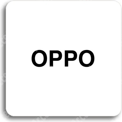 ACCEPT Piktogram OPPO - bílá tabulka - černý tisk bez rámečku