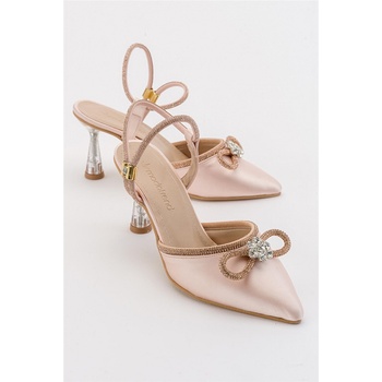 Moda Trend Дамски елегантни обувки с декоративна панделка - Бежови #381896 (381896_Бежов)