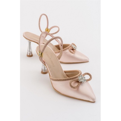 Moda Trend Дамски елегантни обувки с декоративна панделка - Бежови #381896 (381896_Бежов)
