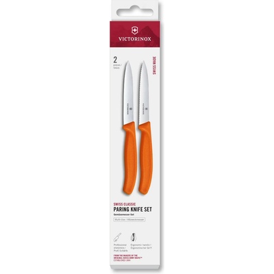 Victorinox Комплект ножове SWISS CLASSIC 10 cm, комплект 2 бр. , оранжев, пластмаса, Victorinox (VN677992C1)