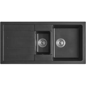 Inter Ceramic Гранитна мивка icgs 8201 black - за монтаж върху плот (icsg 8201 black) Мивка за вграждане
