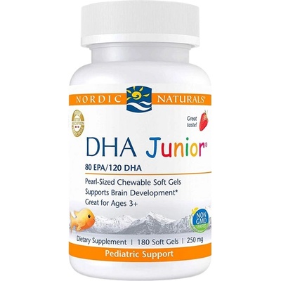 Nordic Naturals DHA Junior 250 mg [180 Гел капсули] Ягода