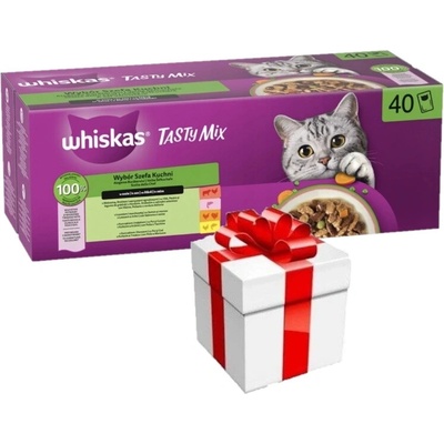 WHISKAS TASTY MIX Chef's Choice v omáčke 40 x + PREKVAPENIE PRE MAČKU 85 g