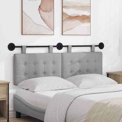 vidaXL Висяща табла Облачно сиво 150 x 55 x 5 см текстил (42031927)