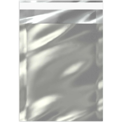Lesklé metalické fóliové obálky - 162 x 114 mm (C6) - Stříbrná