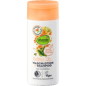 alverde BABY Бебешки шампоан и лосион за тяло с невен, 50 ml (1431699)