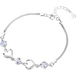 Silenti Jewelry Сребърна гривна "Олицетворение" - Лилав