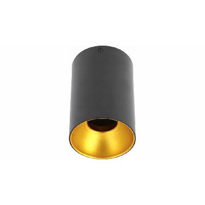 Stropní lampa GTV strop svítidla tensa, kamenec, 96x140, IP20, GU10, kulatý, černá