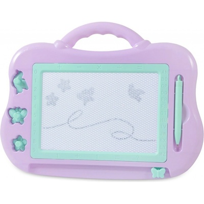FunPlay B03881 Detská tabuľka na kreslenie s príslušenstvom 30x23cm fialová