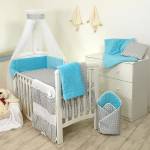  Бебешки спален комплект Minky 7 елемента 135 х 100 см 64541-D18