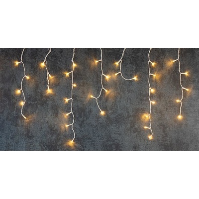 MagicHome Reťaz Icicle 400 LED teplá biela MULTI CONNECT cencúľová jednoduché svietenie 230 V 50 Hz IP44 bez zdroja exteriér osvetlenie L-10 m