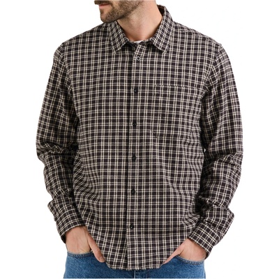 DEDICATED Мъжка риза с копчета DEDICATED Shirt Rute Flannel Check Shirt - Black (033-2794-0112)