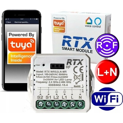 Ovladač RTX relé osvětlení 1 okruh Tuya WiFi