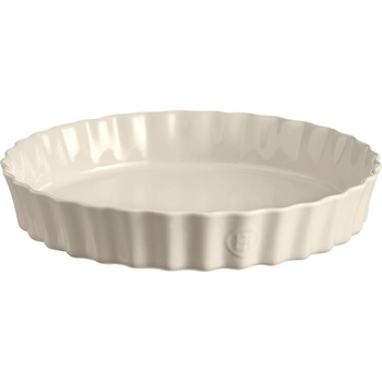 Emile Henry Керамична кръгла форма за тарт emile henry deep tart dish дълбока - Ø32 см - цвят екрю (eh 6032-02)