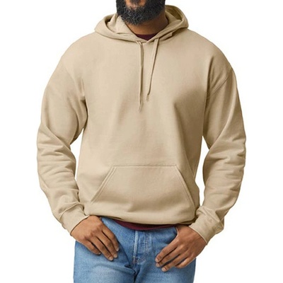 Gildan Unisex mikina s kapucňou GSF500 Sand