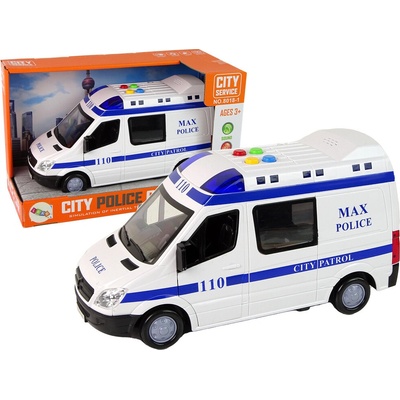 LEANToys Policejní dodávka na setrvačník